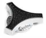 Air Cleaner Wing Nut  Tri-Wing Chrome/Black