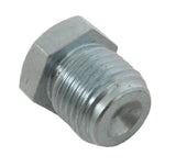 Brake Inverted Flare Plug, 9/16-18 in. Male Thread, Steel, Zinc