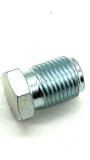 Brake Inverted Flare Plug, 7/16-24 in. Male Thread, Steel, Zinc