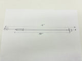 Throttle Cable 68-72 A Body With V8 19" Long W/Clip