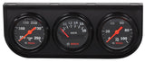 Gauge Set Oil Pressure, Water Temperature, Voltage, 2 in., Black Face, Analog, Kit