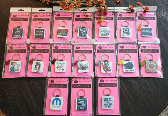2x2 Square Keychains