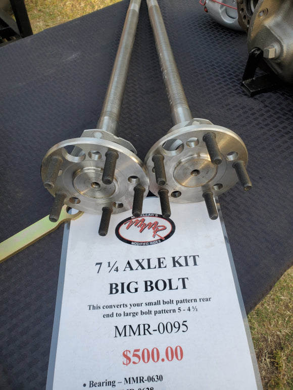 7 1/4 Big Bolt Pattern Axle Kit Converts Small To Large Wheel Pattern