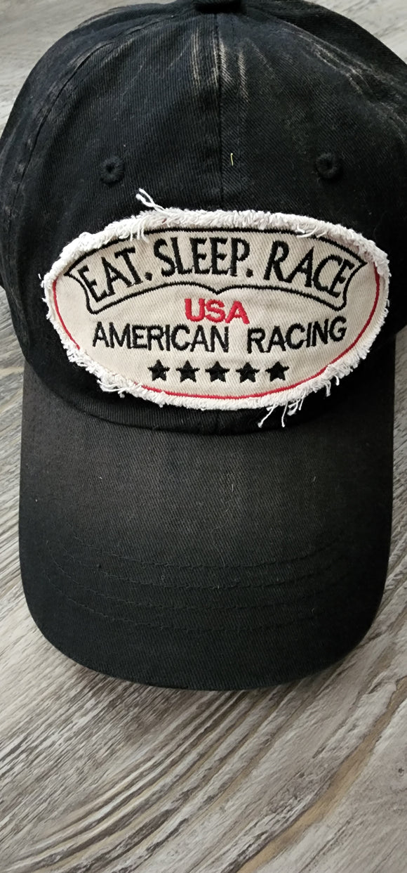 Eat Sleep Race Hat (Black)