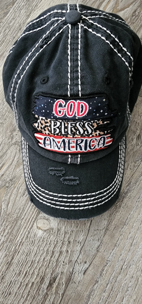 God Bless American Hat (Black)