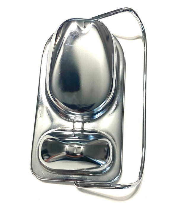 Master Cyl Cover 4 Bolt Chrome Small Reservoir To Rear 3 1/8 Wide