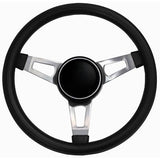 Steering Wheel 15" Tuff SS Rubber With Cap